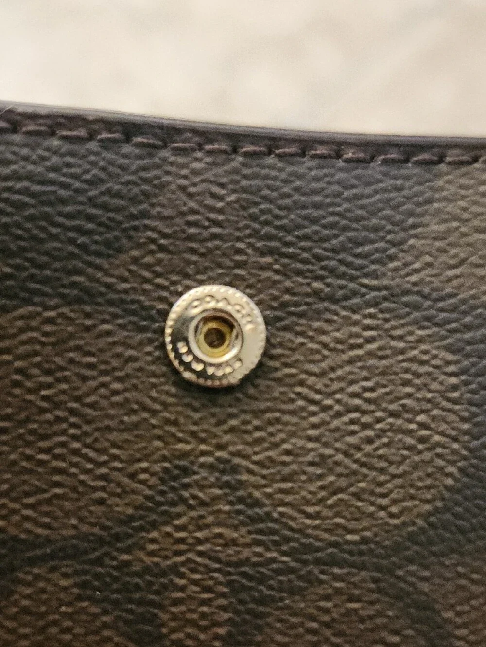 Coach Pink Front Pocket Signature Compact Wallet